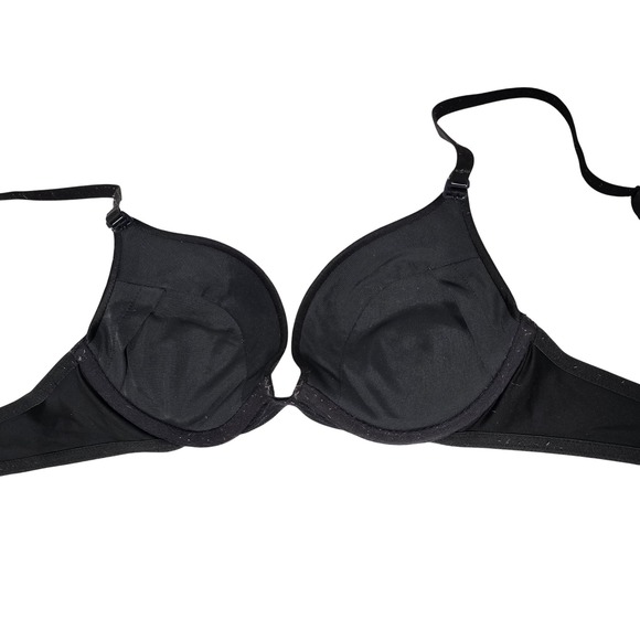 Victoria's Secret Body by Victoria Black Underwire Push Up Cup Satin Bra 34B - Picture 3 of 5